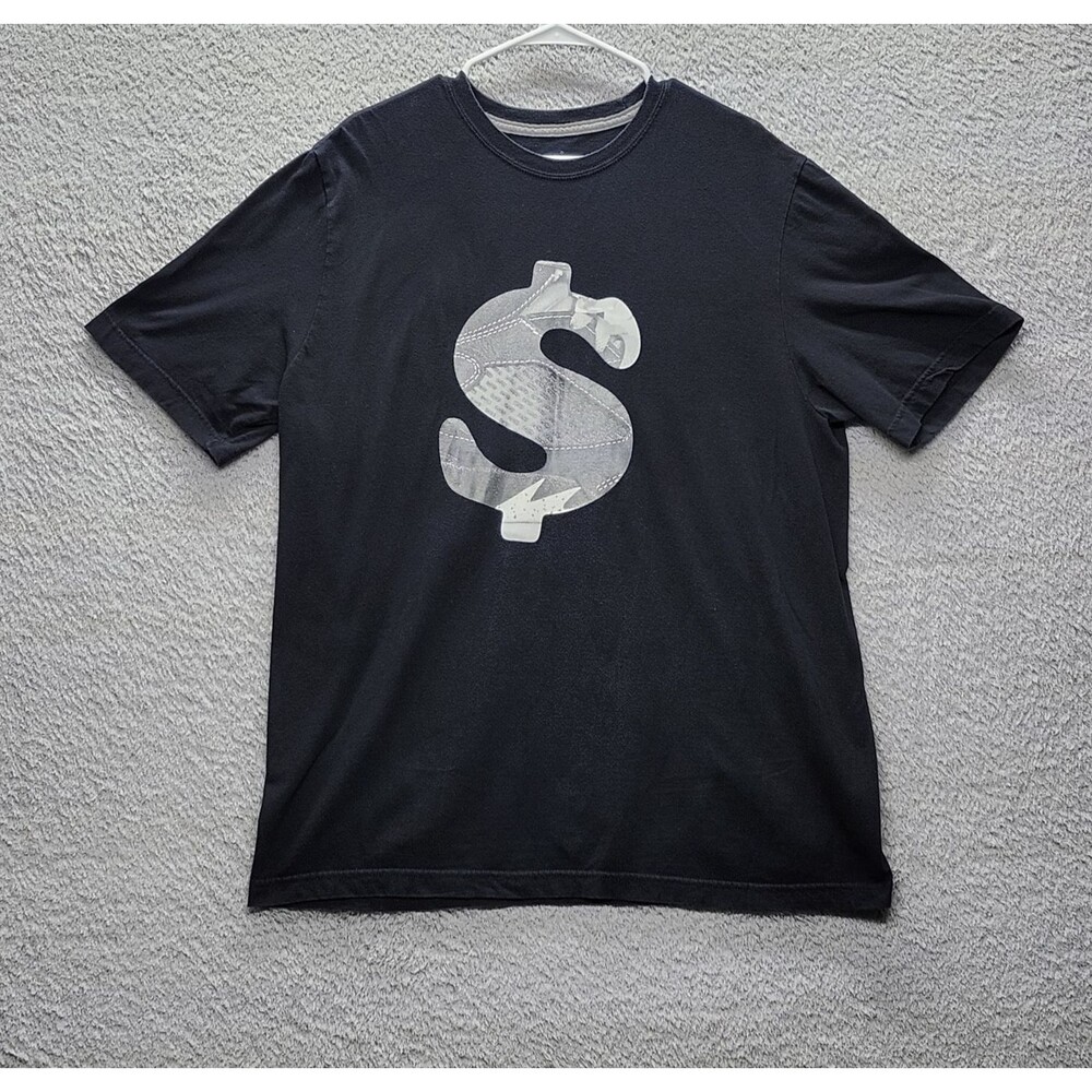Air Jordan Wolf Grey 5 T-shirt Men's Size XL Black Shirt